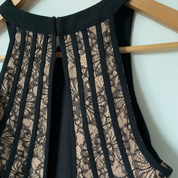 Adelyn Rae Cutout Lace Halter Cocktail Black Mini Prom Dress Wedding Guest Gala - Picture 5 of 14